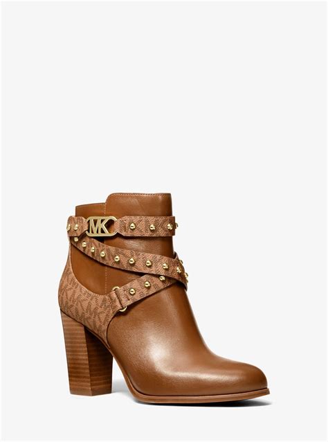 michael kors leather ankle boots